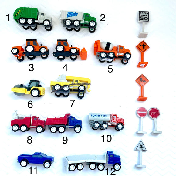 1:12 Miniature Toy Trucks w/Sign