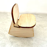 1:12 Modern Miniature Wood Rocking Chair
